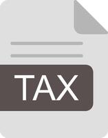 impôt fichier format plat icône vecteur