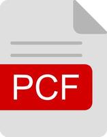 pcf fichier format plat icône vecteur