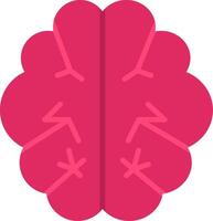 icône plate du cerveau vecteur