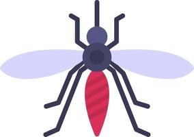icône plate de moustique vecteur