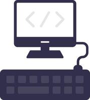 icône plate de programmation web vecteur