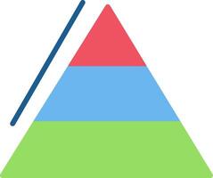 pyramide graphiques plat icône vecteur