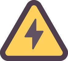 électrique danger signe plat icône vecteur