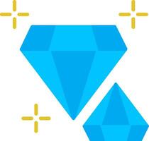 icône plate de diamant vecteur