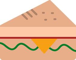 icône plate sandwich vecteur