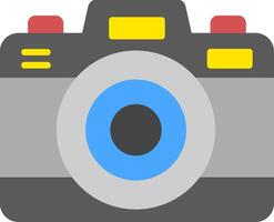 icône plate de caméra photo vecteur