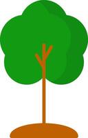icône plate arbre vecteur