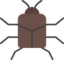 cerf scarabée plat icône vecteur