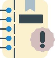icône plate du bloc-notes vecteur