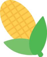 icône plate de maïs vecteur