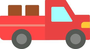 icône plate de camionnette vecteur