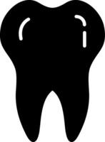 icône de glyphe de dent vecteur