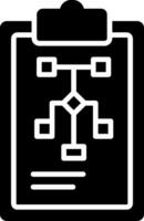 icône de glyphe de plan d'affaires vecteur
