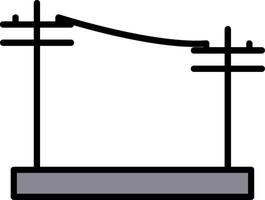 Puissance ligne ligne rempli icône vecteur