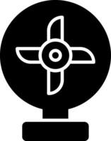 icône de glyphe de ventilateur de refroidissement vecteur