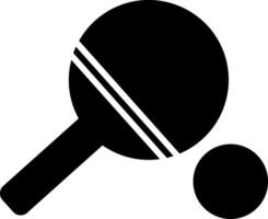 icône de glyphe de tennis de table vecteur