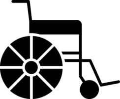 icône de glyphe de fauteuil roulant vecteur