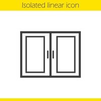 icône linéaire des armoires de cuisine. illustration de la ligne mince. symbole de contour. dessin de contour isolé de vecteur