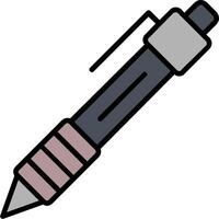 icône remplie de ligne de stylo vecteur