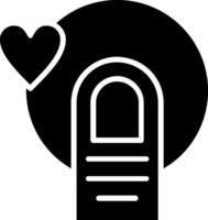icône de glyphe de coeur vecteur