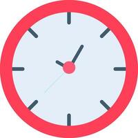 icône plate d'horloge vecteur