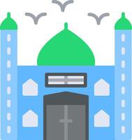 icône plate de la mosquée vecteur
