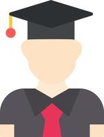 icône plate de remise des diplômes vecteur