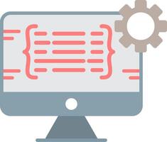 icône plate de programmation vecteur