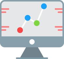 icône plate de statistiques vecteur