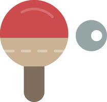 icône plate de tennis de table vecteur