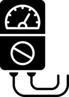 icône de glyphe d'indicateur de tension vecteur