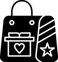icône de glyphe de sac cadeau vecteur
