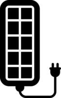icône de glyphe de panneau solaire vecteur