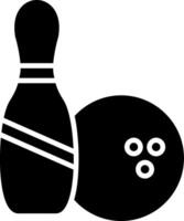 icône de glyphe de bowling vecteur