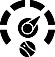icône de glyphe de jauge vecteur