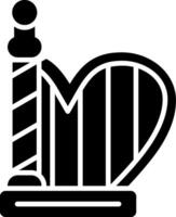 icône de glyphe de harpe vecteur