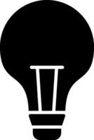 icône de glyphe d'ampoule vecteur