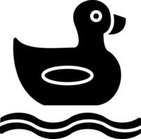icône de glyphe de canard vecteur