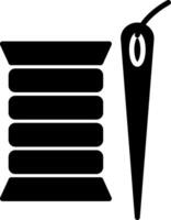 icône de glyphe de couture vecteur