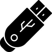 icône de glyphe de clé USB vecteur