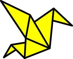 origami ligne rempli icône vecteur