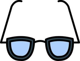 des lunettes ligne rempli icône vecteur