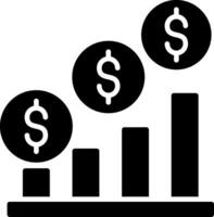 icône de glyphe de croissance vecteur