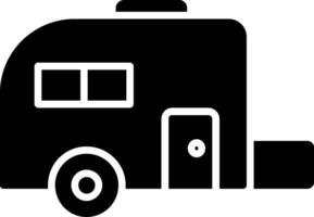 icône de glyphe de caravane vecteur