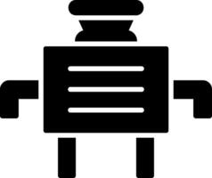 icône de glyphe de concasseur vecteur