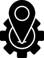 icône de glyphe d'emplacement vecteur