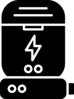 icône de glyphe de quai vecteur