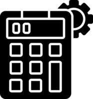 icône de glyphe de calculatrice vecteur