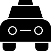 icône de glyphe de taxi vecteur