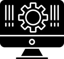 icône de glyphe de moniteur vecteur